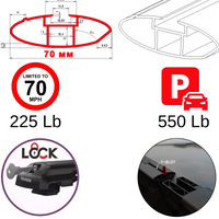 Catch Usa Car Roof Rack Cross Bars For Kia Seltos 2021 - 2024