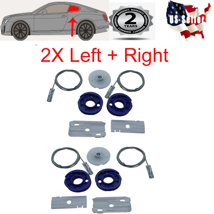 for Bentley Continental GT 2003-2010  2X Window Regulator Repair Kit Rear