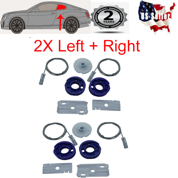 for Bentley Continental GT 2003-2010  2X Window Regulator Repair Kit Rear