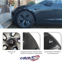 Aero Wheel Rim Cover Hubcap Replacement For Tesla Model 3 2021-2023 18''