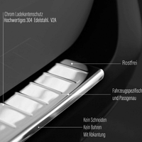 Fit Kia Sportage 2017 2021  Chrome Rear Bumper Guard Trunk Sill Protector