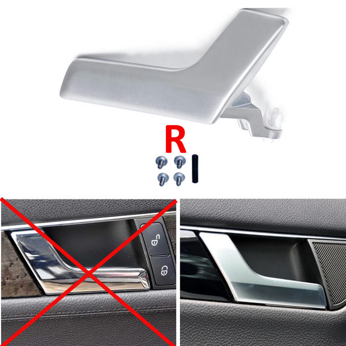 Door Handle Repair Kit Right Side Matte silver For Mercedes C250 C300 C350
