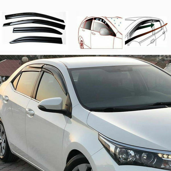 For Toyota Corolla  2013-2018 Window Visor Vent Shade Rain Sun  Wind Snow Guard
