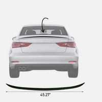 High kick Trunk Spoiler Wing For Audi A3 S3 RS3 Sedan  2014-2020 S-Type Design