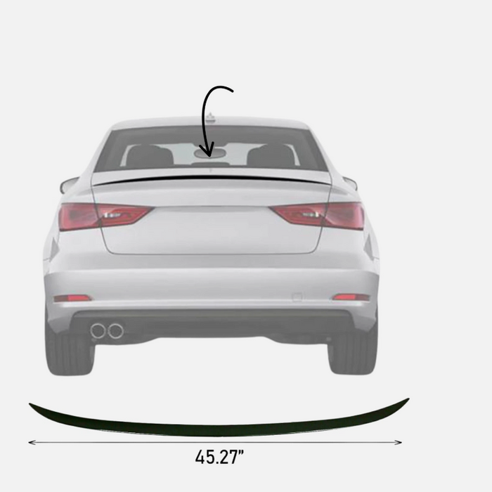 High kick Trunk Spoiler Wing For Audi A3 S3 RS3 Sedan  2014-2020 S-Type Design
