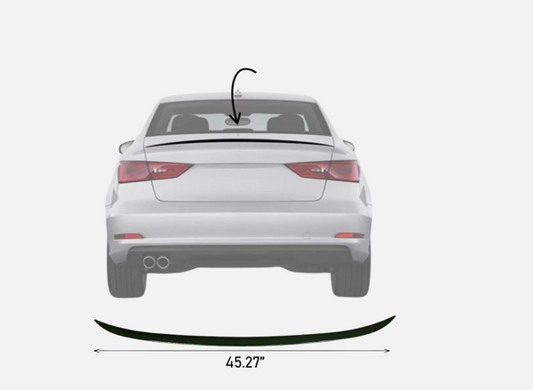 High kick Trunk Spoiler Wing For Audi A3 S3 RS3 Sedan  2014-2020 S-Type Design