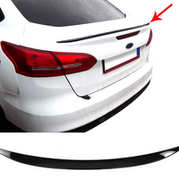Spoiler Rear Trunk Boot Bodykit Plastic Piano Black For Ford Focus  2012-2018