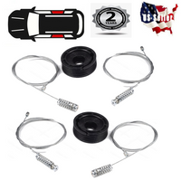 For Jaguar XK8 XKR Window Regulator Repair Kit with Clips Rear Left & Right 2x