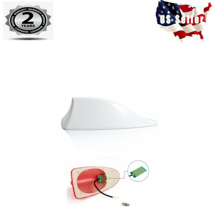 Car Shark Fin Antenna Roof Radio AM/FM Fits Hyundai Elantra White NEW