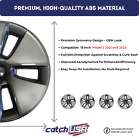 Aero Wheel Rim Cover Hubcap Replacement For Tesla Model 3 2021-2023 18''