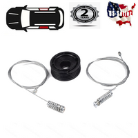 For Jaguar XK8 XKR Window Regulator Repair Kit with Clips Rear Left