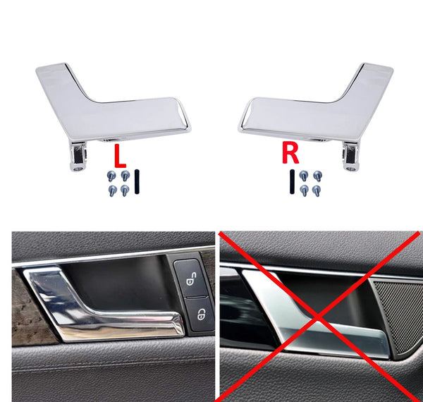 For Mercedes C250 C300 C350 Left & RightSide Chrom Inside Door Handle Repair Kit