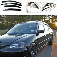 For Honda Civic 2001-2006 3D Wind Sun Rain Guard Window Visor SPORT 