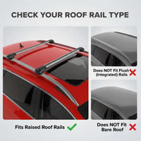 Catch Usa Car Roof Rack Cross Bars For Volvo Xc70 1998- 2016 Black or Gray Aluminum Lockable