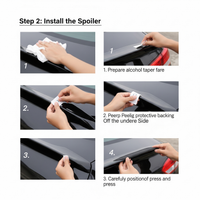 Gloss Black Rear Trunk Lip Spoiler for BMW 5 Series F10 Sedan 2010-2016 ABS Wing